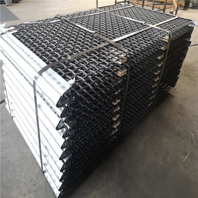 Durable and Bold 65Mn Manganese Steel Crimped Weaving Mesh Crusher Vibration Screen Ore Mesh