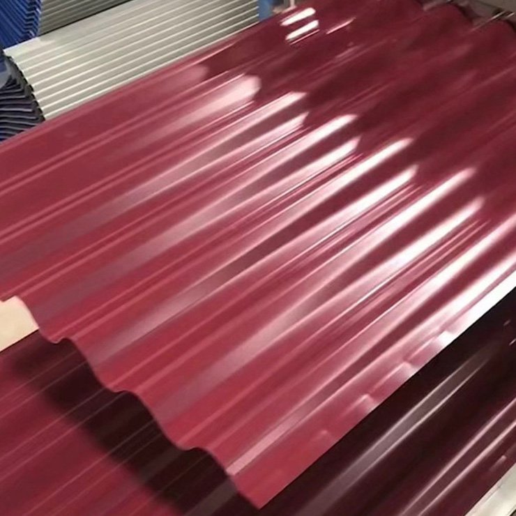 Steel color coated cheap metal zinc corrugated steel roofing sheet 0.45mm rooftop steel sheet color roof sheet Hot Sale