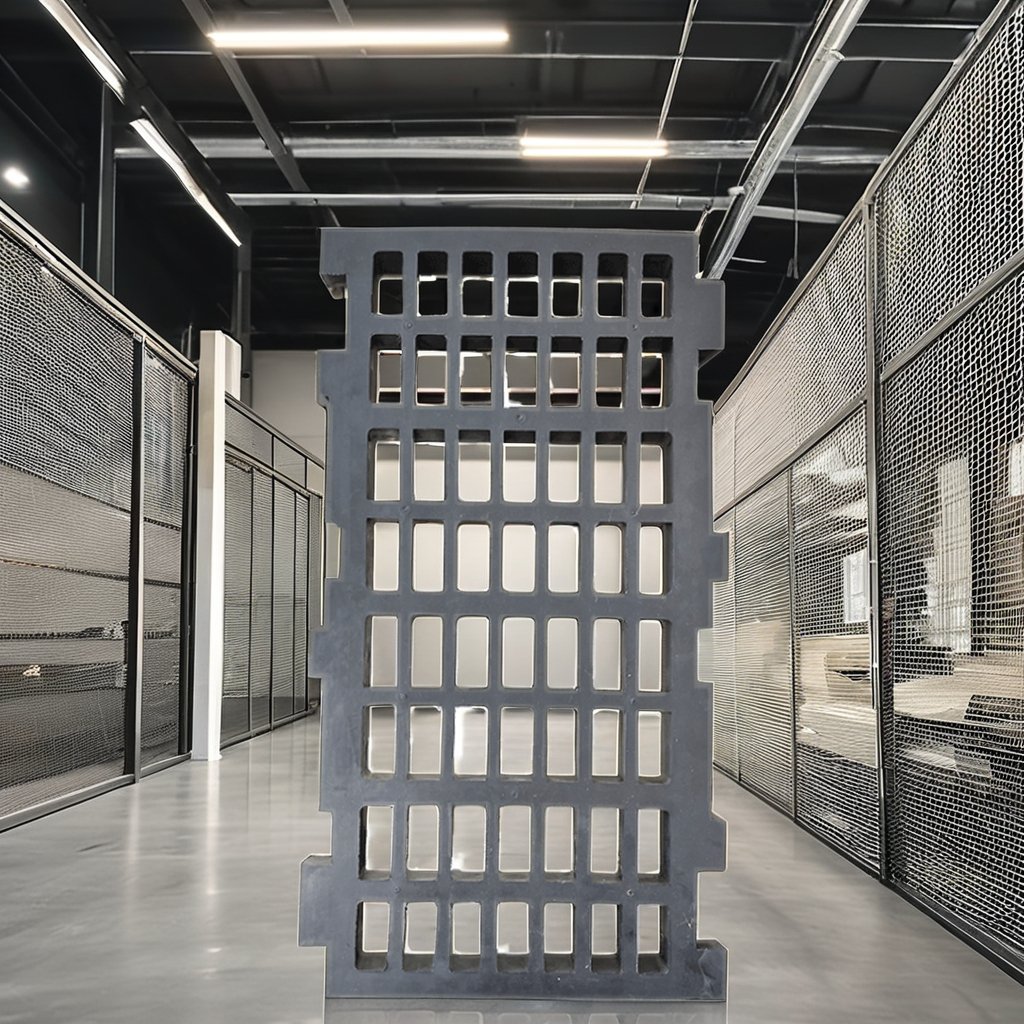 Black Perforated Reinforced Steel Wire Mesh Diamond Hole Shape PVC Powder Coated Plain Weave Style Vibrating Screen