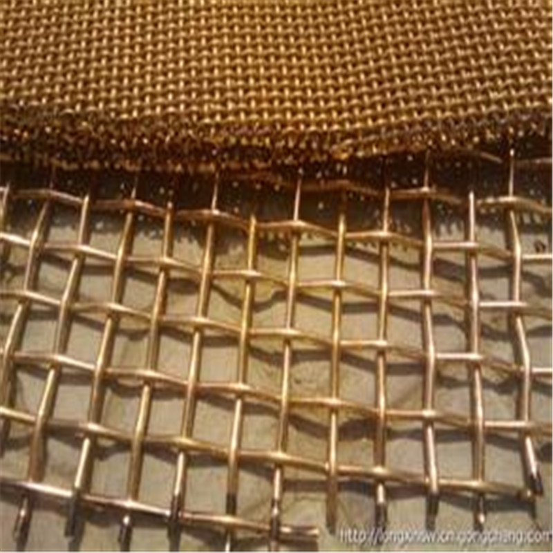 Crimped wire Brass Phosphor Bronze Copper Decorative Crimped Woven Mesh