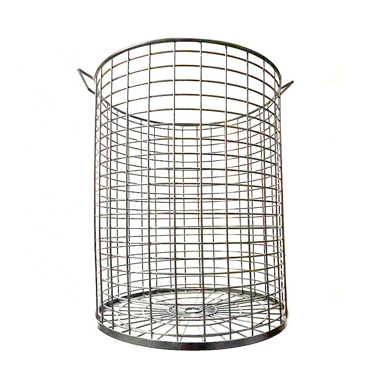 2024 Hot Selling Stainless Steel Wire Mesh Baskets Wholesale Laundry Bathroom Mesh Shelving Storage Basket