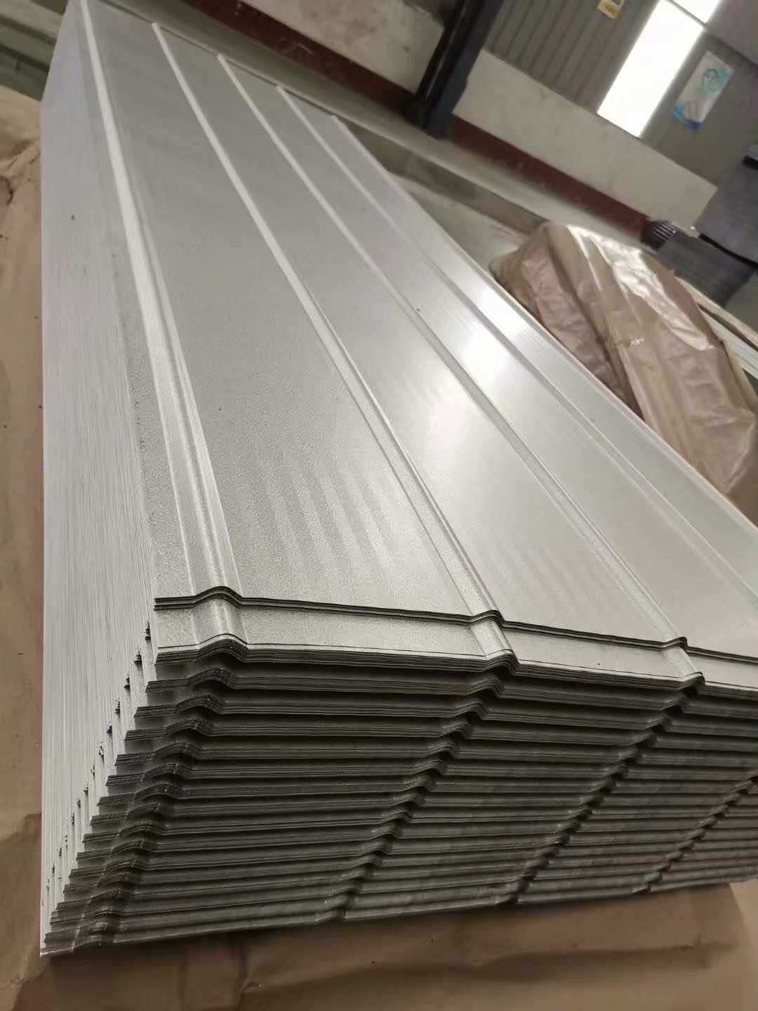 PPGL Galvalume Roofing Wavy Sheet Aluzinc Painted Color Steel Panel Sheet