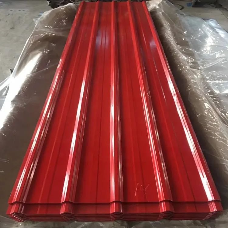 Factory low price GI PPGI color coated sheet corrugated galvanized steel roofing building material