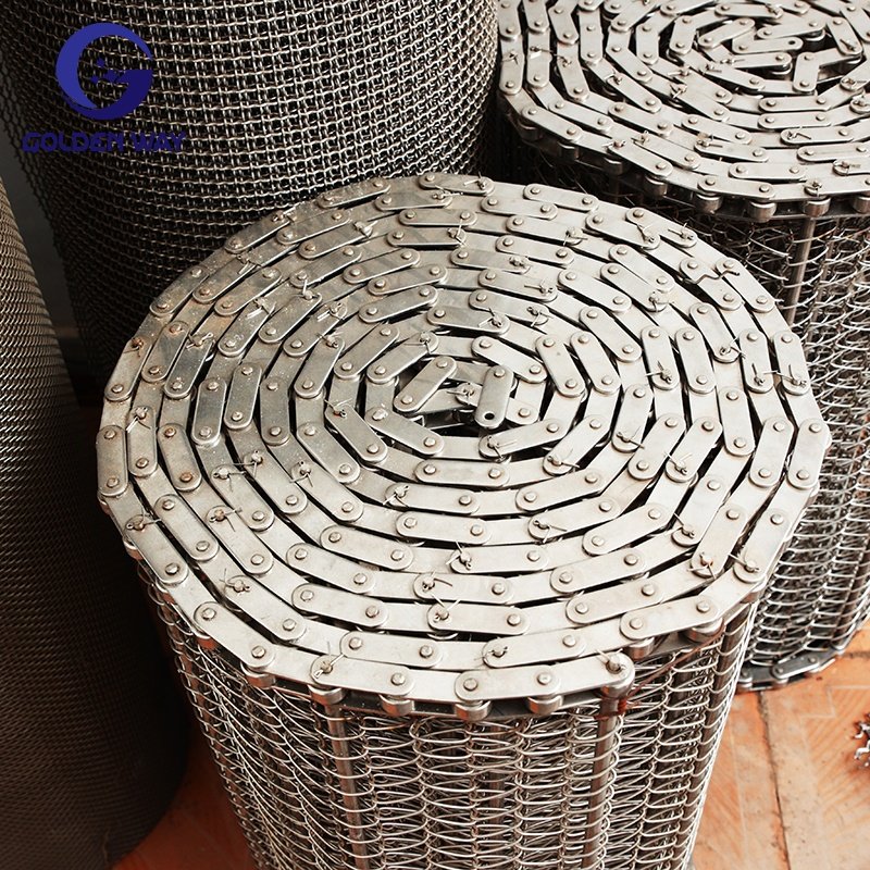 Food Grade stainless steel wire mesh belt conveyor for oven belt