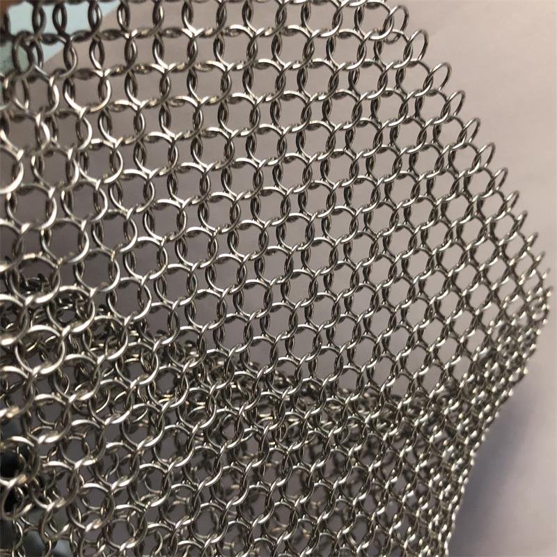 Stainless steel Chainmail Ring Mesh Ring Curtains Metal Mesh For Decorative