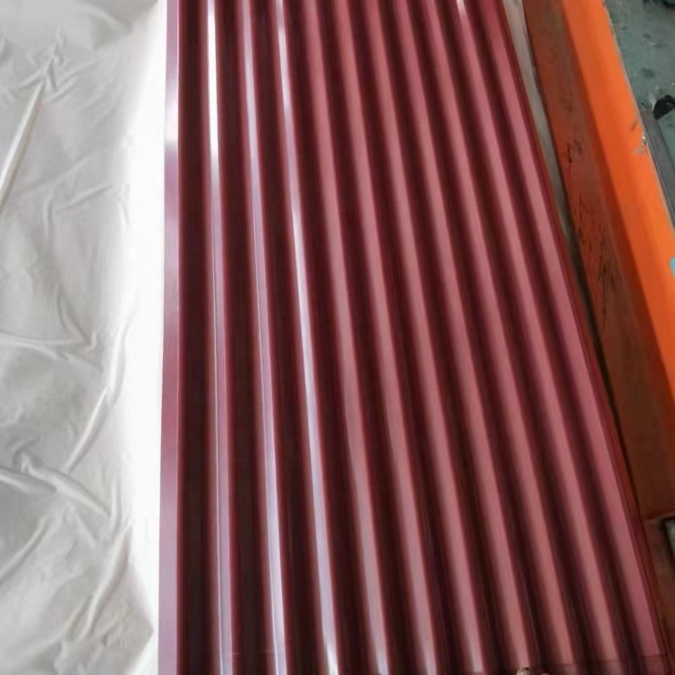 Factory Supply 0.5-1mm thickness PPGI Prefab House RAL Color coated Zinc Galvanized Corrugated Steel sheets roofing tile