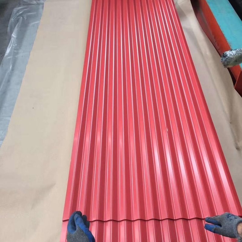 hous-roof-with-red-iron-sheet/chromadek ibr roof sheeting prices/Color coated roof panel