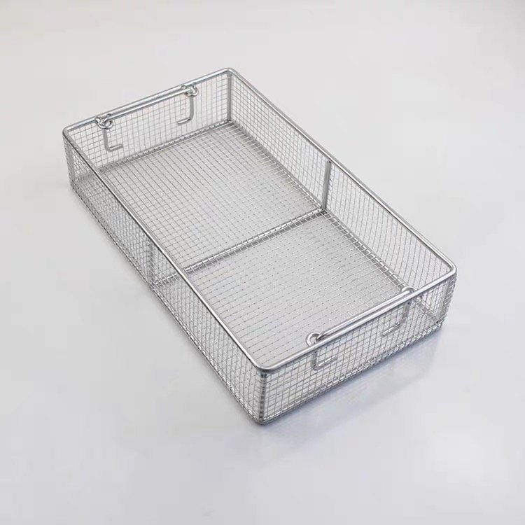 New Design Stainless Steel Wire Mesh Storage Basket With Handle Metal Customized Basket For Storage
