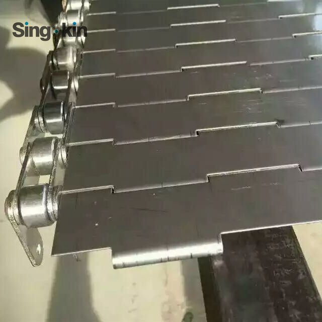 High Tension Stainless Steel Perforated Metal Hinged Steel Belt Conveyor