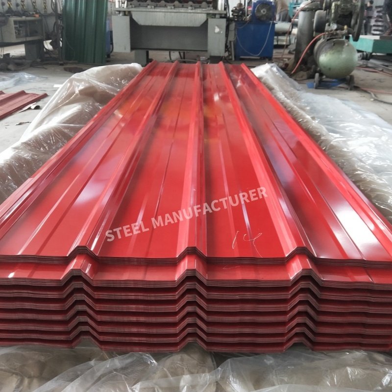 High quality customized color painted corrugated steel roofing sheets on stocks for sale