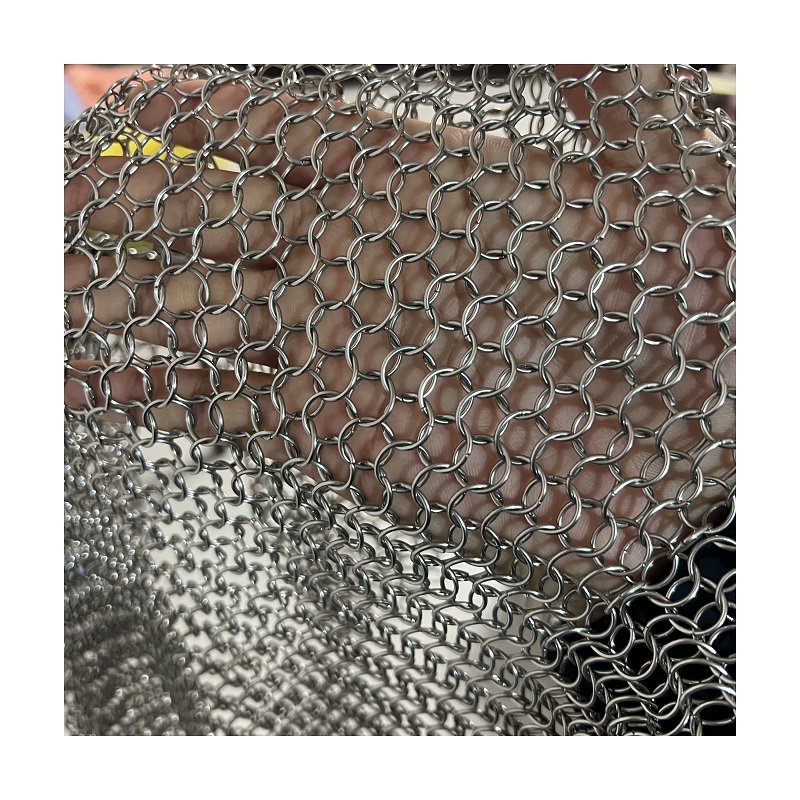 Curtain Chain metal net Decorative Screen steel ring Stainless decorative wire mesh