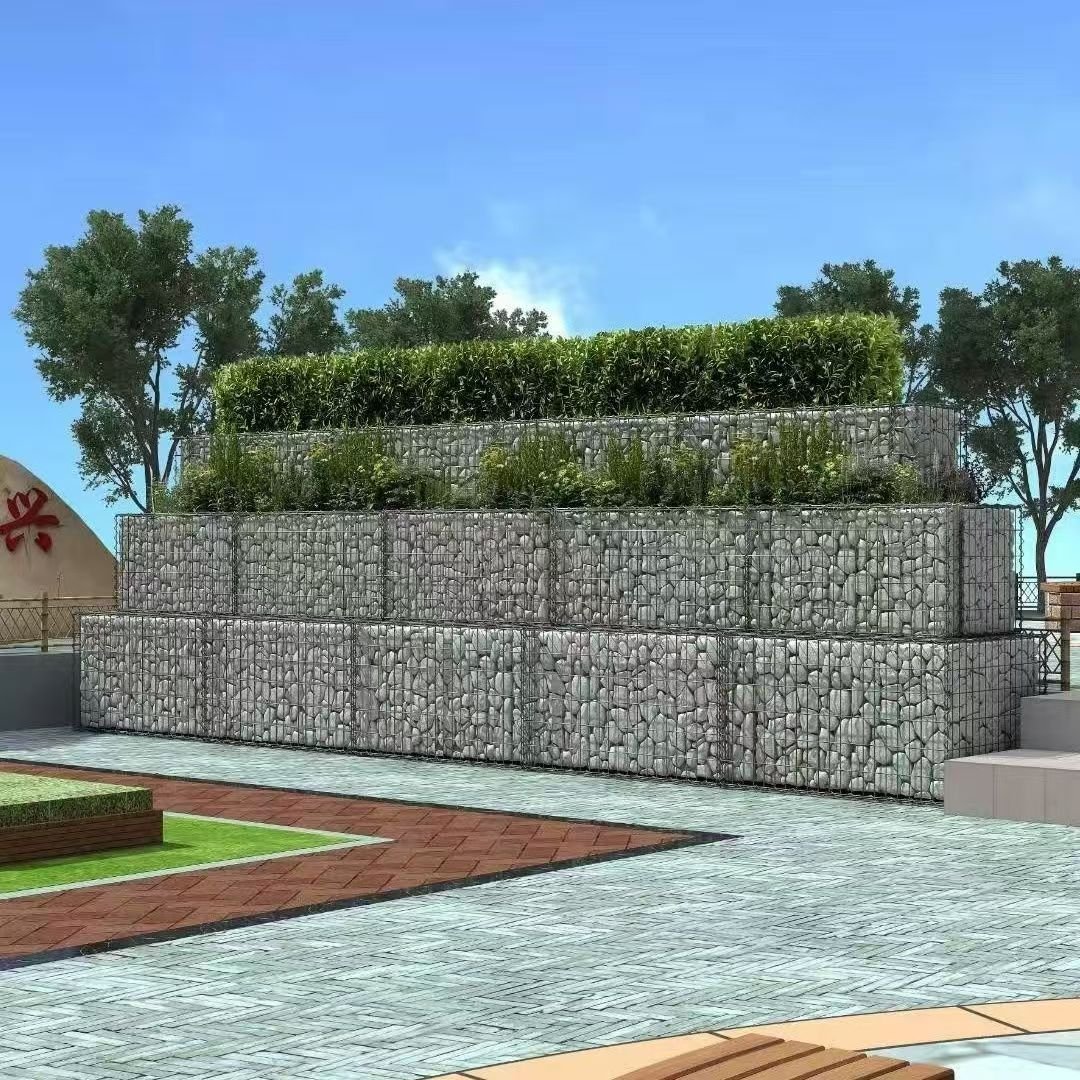 High Quality Steel Wire Mesh Landscape Stone Cage Net Metal Stainless Galvanized Finish Perforated Technique Welding Processing