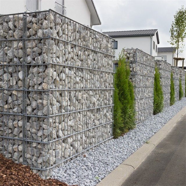 Heavy Galvanized 2x1x1 Boundary Wall Gabion Planter Basket Welded Stone Basket for Garden Steel Wire Mesh