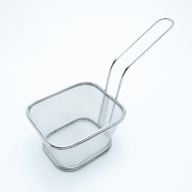 Stainless Steel Mesh 304 Rectangle Round Square Chip Fry Mini Fryer Basket