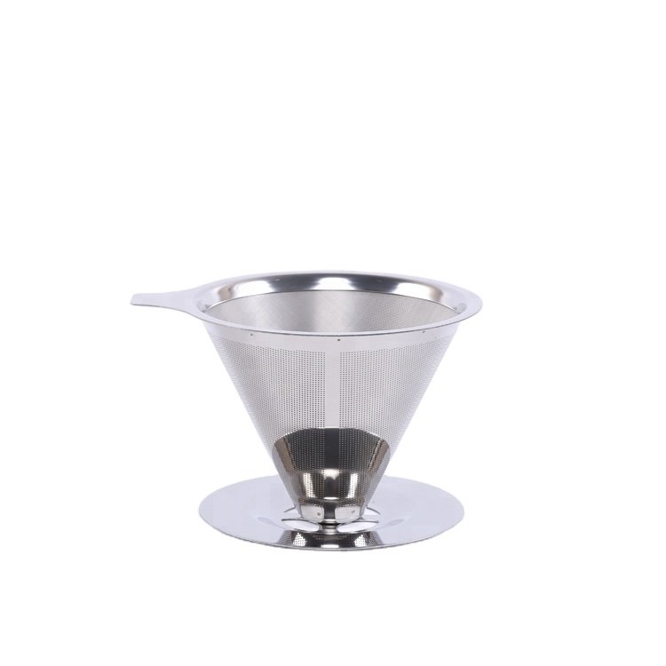 paperless stainless steel wire mesh pour over coffee dripper strainer