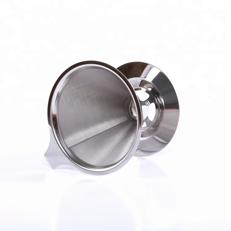 paperless stainless steel wire mesh pour over coffee dripper strainer