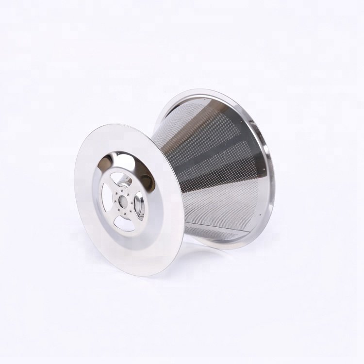 paperless stainless steel wire mesh pour over coffee dripper strainer