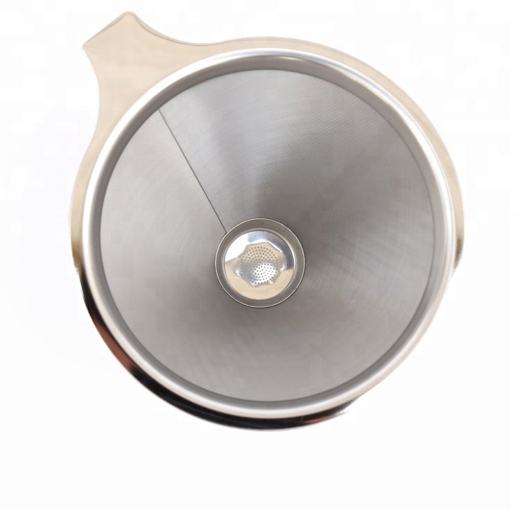 paperless stainless steel wire mesh pour over coffee dripper strainer