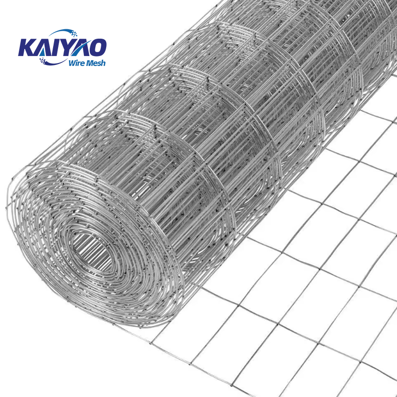 Hot-dip galvanized fence iron wire mesh roll for rabbit, bird, and pet cages, 10 gauge welded wire mesh roll