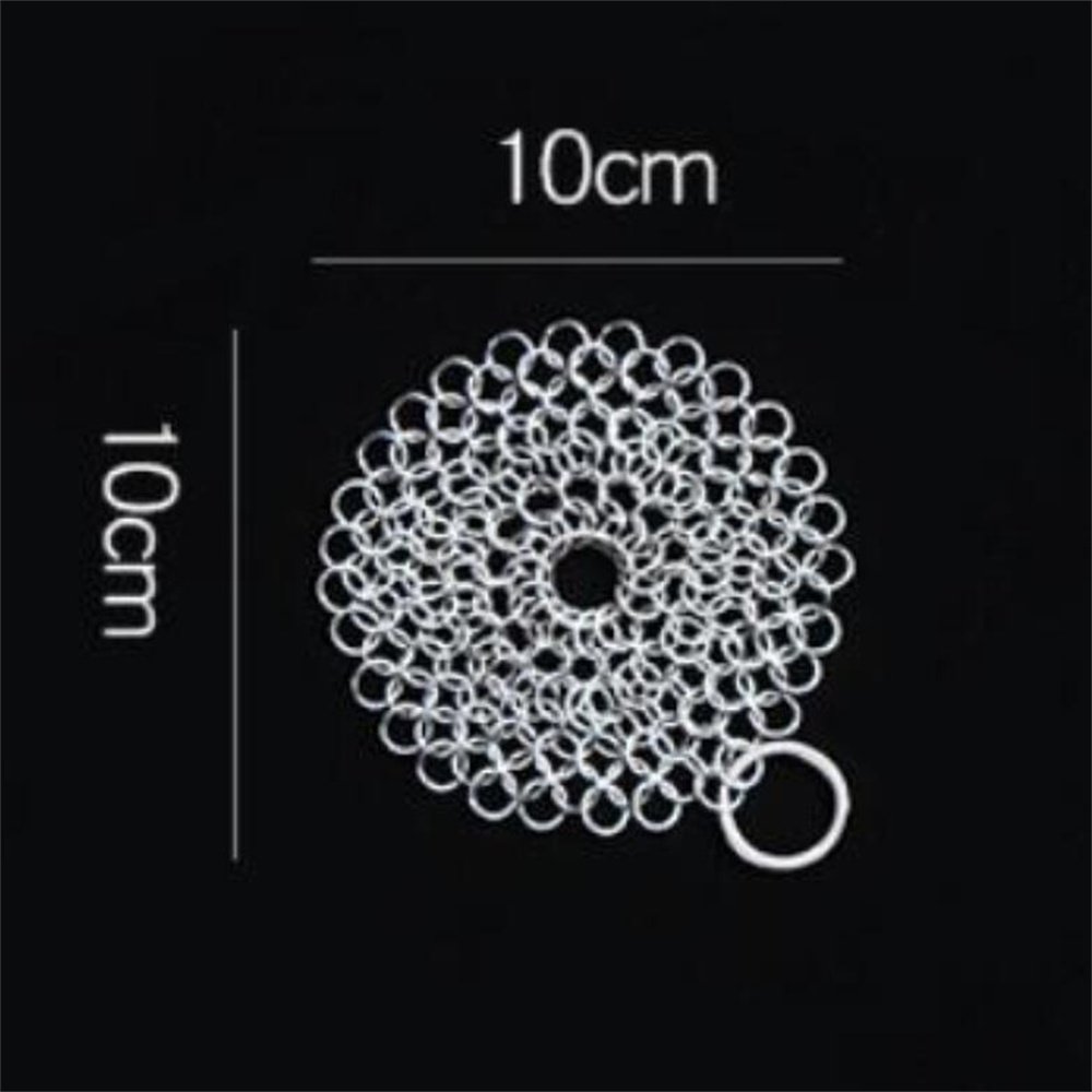 4'' X 4'' Food Grade Stainless Steel 304/316 Chainmail Scrubber for Pan Cleaning