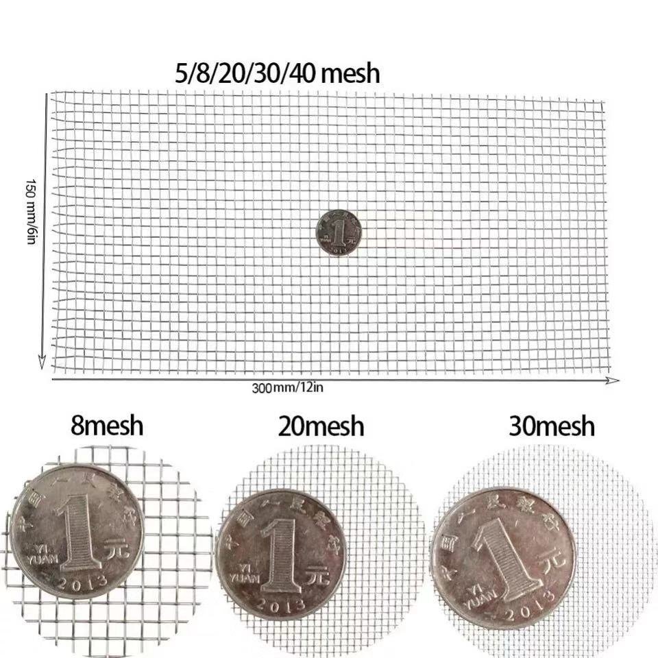 Customized 50 100 200 300 500 Micron Stainless Steel Woven Wire Mesh Screen