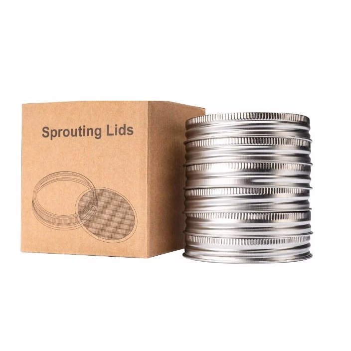 304 Stainless Steel Wire Mesh Seed Sprouting Jar Lids Regular Mouth Mason Jars Strainer Screen