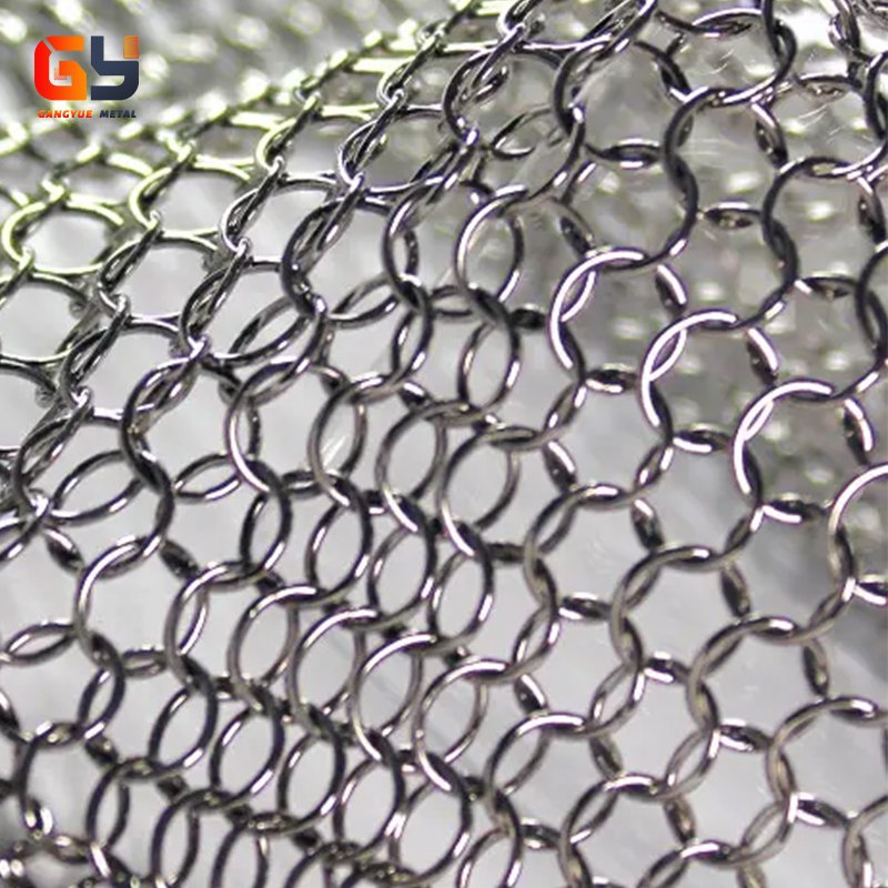 Decorative mesh stainless steel ring mesh metal link chain decorative wire mesh