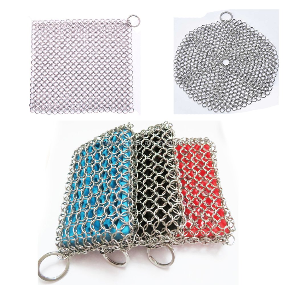 HEBEI WELAND Stainless Steel Chainmail Scrubber Pad