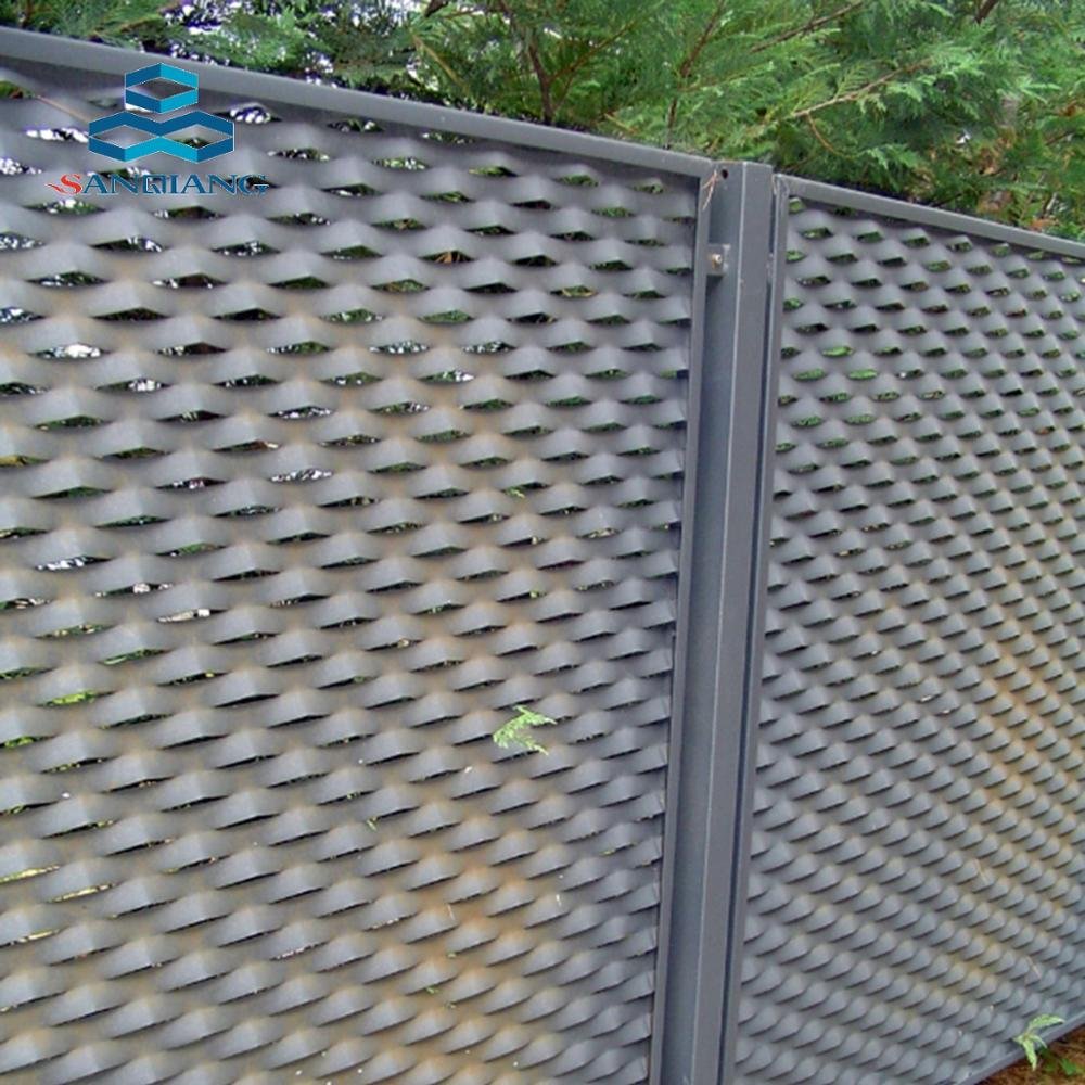 expanded mesh manufacture galvanized powder coated expanded mesh fence with frame