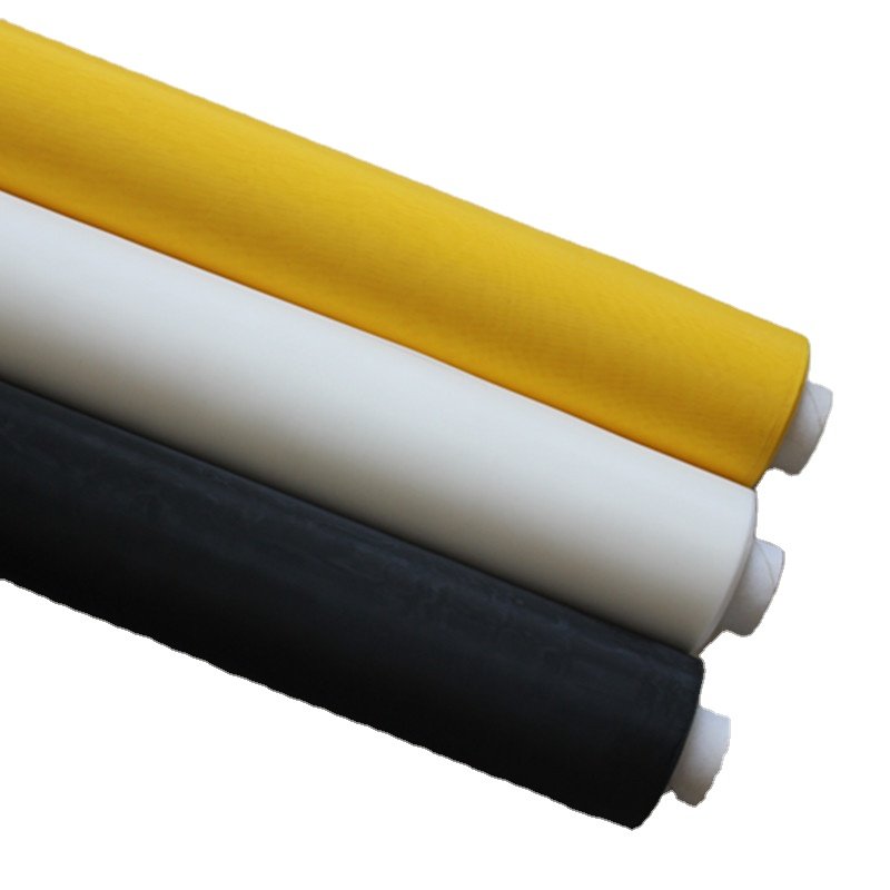 Factory price 60-420 yellow white polyester silk screen printing mesh for textile screen printing