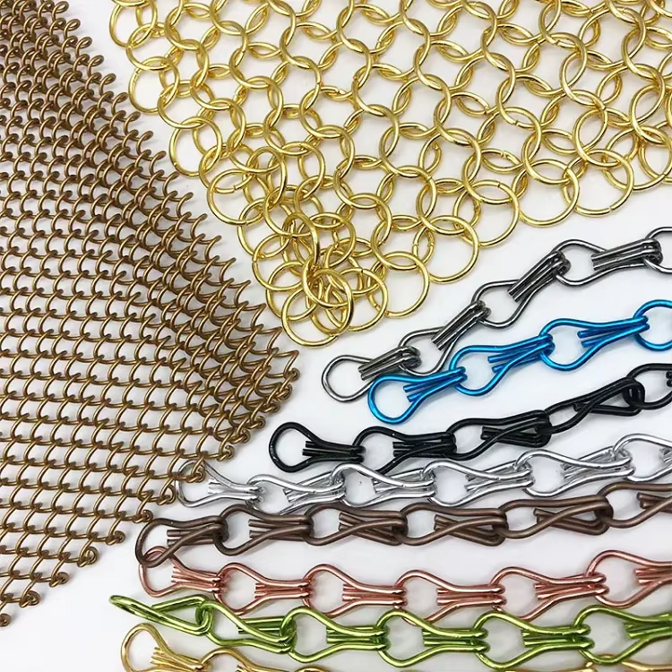 Chain Mail 0.5MM Steel Decorative Metal Ring Mesh Fabric Ring
