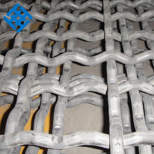 High Tensile 65mn 45# Manganese steel Iron wire woven Quarry Vibrating Screen Mesh Crimped Wire Mesh