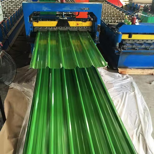 Z90 Z275 Color Coated Corrugated Steel Roofing Sheet 22 26 28 Gauge Dark Green Corrugated Steel Roof Sheets