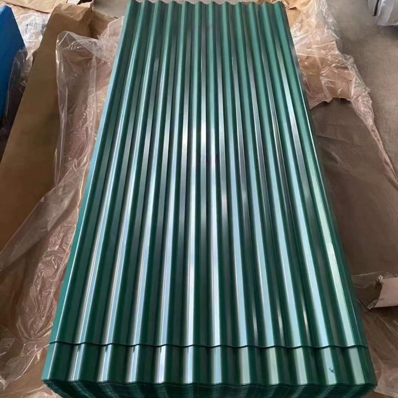Z90 Z275 Color Coated Corrugated Steel Roofing Sheet 22 26 28 Gauge Dark Green Corrugated Steel Roof Sheets