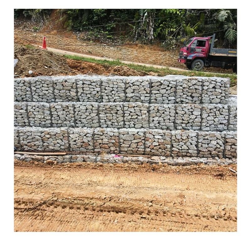 CHEAP MALAYSIA HARDWARE FACTORY HIGH STRENGTH HEXAGONAL PVC COATED REINFORCED STEEL WIRE GABION CAGE FOR STABILIZING SHORELINES