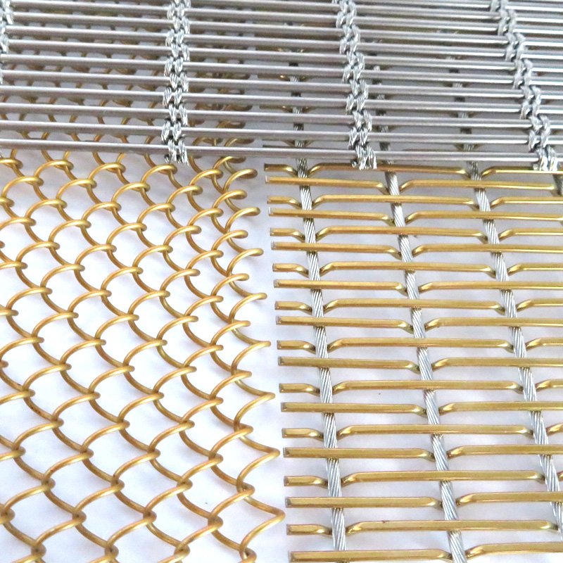 Stainless Steel Mesh Architectural Woven Wire Mesh for Cabinets Decorative Mesh