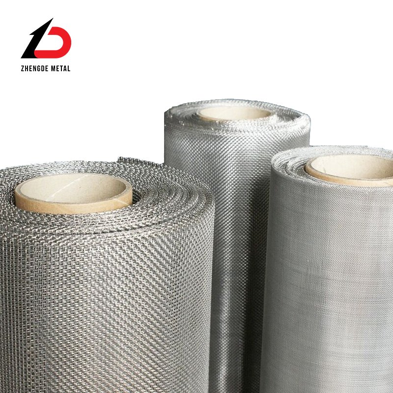 201 304 316 Small Opening Stainless Steel Wire Mesh Rolls Woven Metal Mesh Fabric Screens