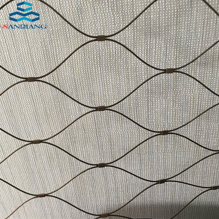 High quality flexible rope net cable mesh ss304 316 316l stainless steel wire rope mesh for stair railings