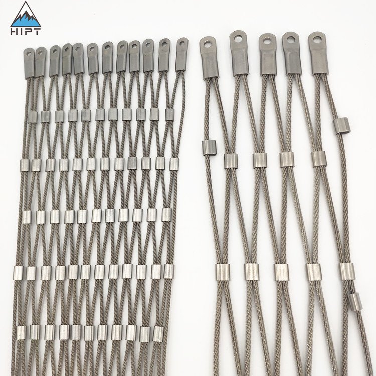 High quality flexible rope net cable mesh ss304 316 316l stainless steel wire rope mesh for stair railings