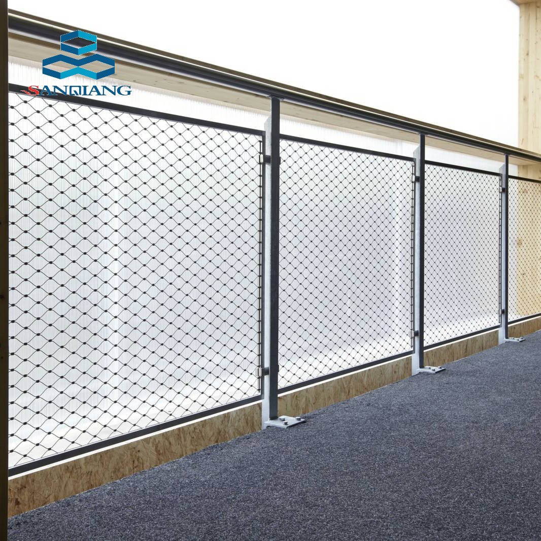 High quality flexible rope net cable mesh ss304 316 316l stainless steel wire rope mesh for stair railings
