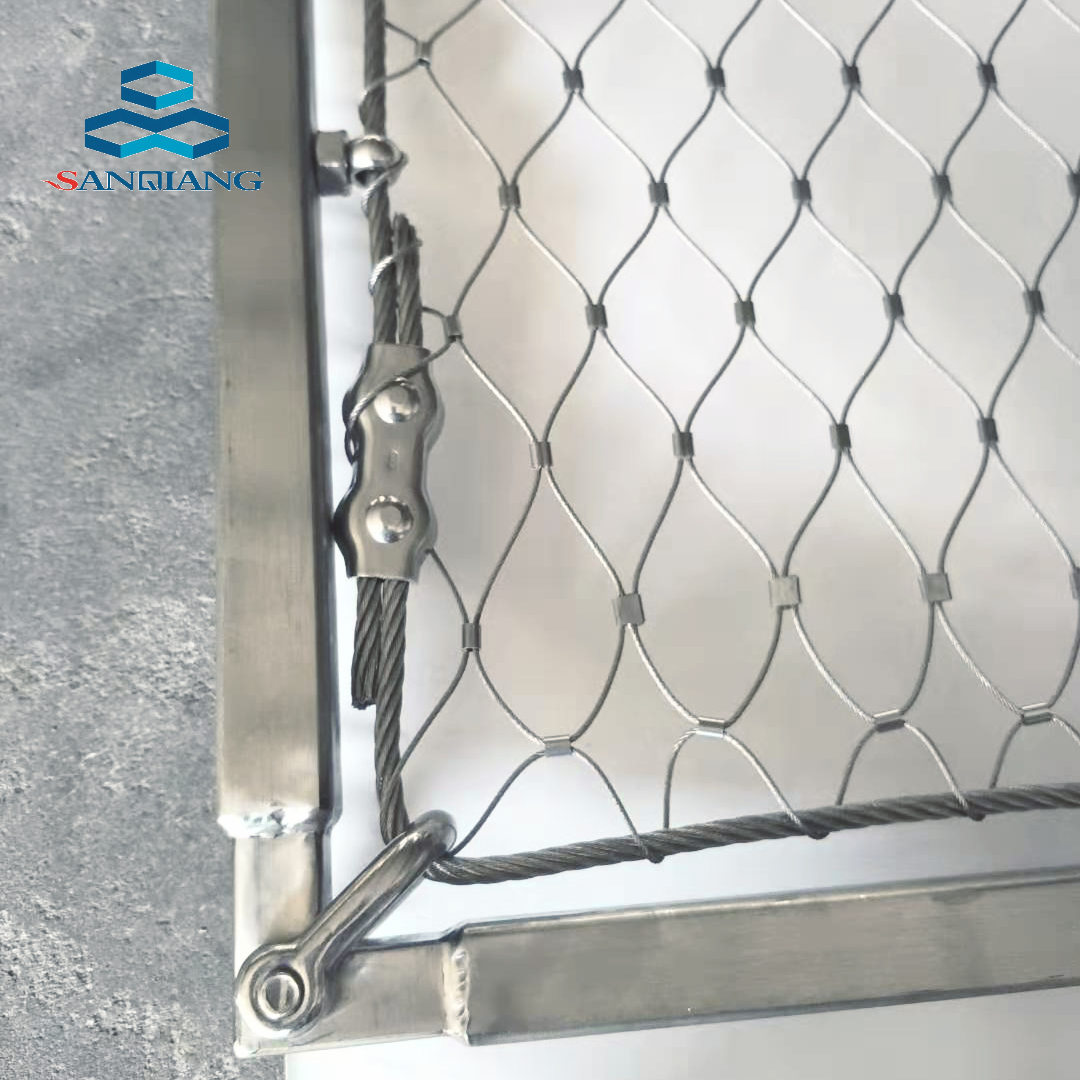 High quality flexible rope net cable mesh ss304 316 316l stainless steel wire rope mesh for stair railings
