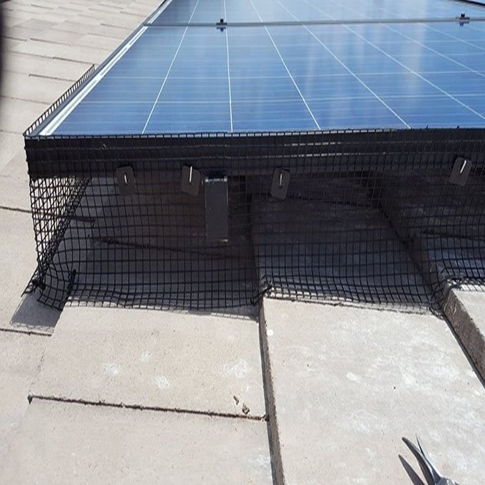 1/2''x1/2'' Customized Solar Panel Bird Guard 8" x 100' Solar Mesh Guard Kit PVC Coated Solar Mesh for bird protection