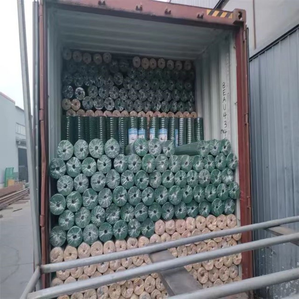 Corrosion Resistance Green PVC Galvanized Steel Wire Mesh with Various Apertures 1/2"x1" galvanized vinyl coated hardware cloth