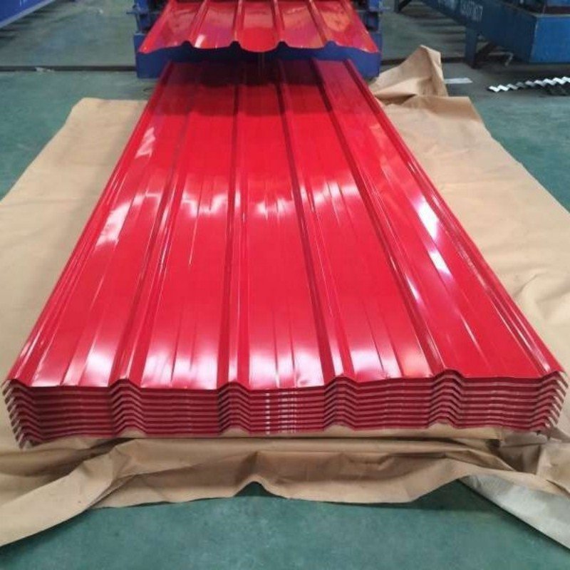 Ppgi Ppgl Red Cheap 32 24 Gauge Ibr Clear Gi Rolled Corrugated Zinc Iron Metal Galvanized Steel Color Coated Roof Sheets
