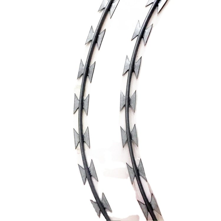 Galvanized Flat Wrap Rollo De Alambre De Afeitar Concertina Razor Wire Bto-22 In Tanzania