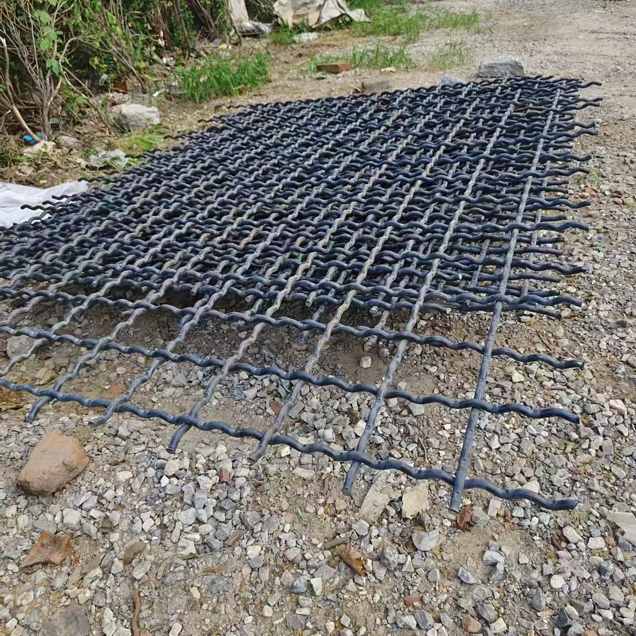 High Strength 65mn 45# Manganese Steel Wire Braided Mesh Used for Quarrie Mechanical Square Hole Rolling Line Mining Screen