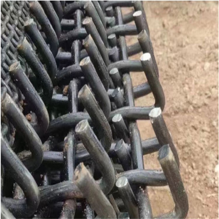 High Strength 65mn 45# Manganese Steel Wire Braided Mesh Used for Quarrie Mechanical Square Hole Rolling Line Mining Screen