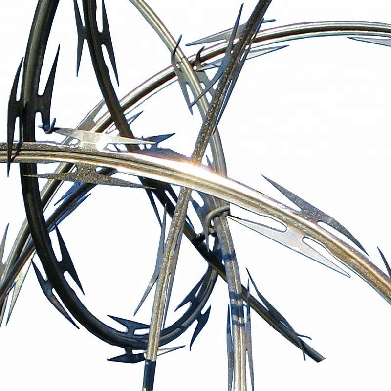 single loop fence topping razor concertina wire for sale
