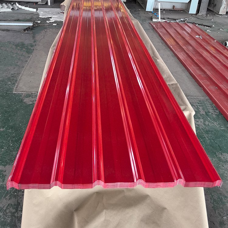 0.5mm thickness Factory Supply Quality PPGI Prefab House RAL Color coated Zinc Galvanized Corrugated Steel sheets roofing tile
