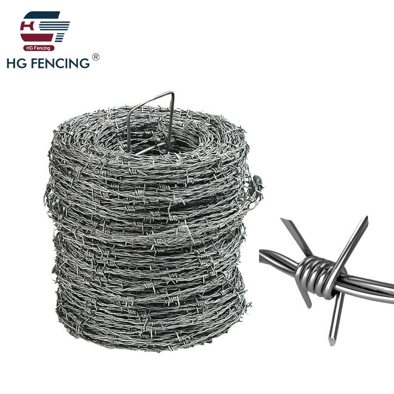 Hot Selling stainless steel barbed wire galvanized barb wire ,pvc barbed wire for farm fencing